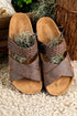 Braided Strap Criss Cross Platform Slide Slippers