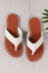 Braided Strap Faux Leather Square Toe Flat Slides