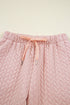 Braided Textured Ruffle Hem Wide Leg Pant Set