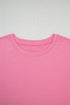 Braided Trim Cap Sleeve Crew Neck Jersey Top