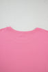 Braided Trim Cap Sleeve Crew Neck Jersey Top