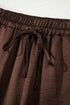 Braided V Neck Long Sleeve Wide Leg Pant Set