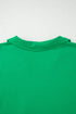 Bright Green Short Sleeve Turn-Down Collar Plus Size Blouse