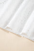 Broderie Anglaise Cotton Ruffle Sleeve High Neck Blouse