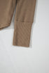 Broderie Anglaise Trimmed Ribbed Knit Fitted Long Sleeve Top