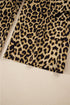Brown Leopard Print Bow Tie Drawstring Elastic Waist Loose High Waist Pants