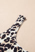 Brown Leopard Print U Neck Sleeveless Bodysuit