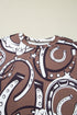 Brown Lucky Horseshoes Graphic Dolman T-shirt