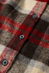 Brushed Plaid Button Front Side Slit Tunic Shacket