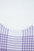 Brushed Plaid Pattern Mock Layer Long Sleeve Top