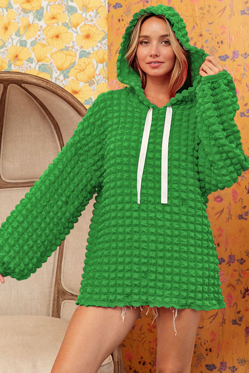 Bubble Textured Waffle Hoodie