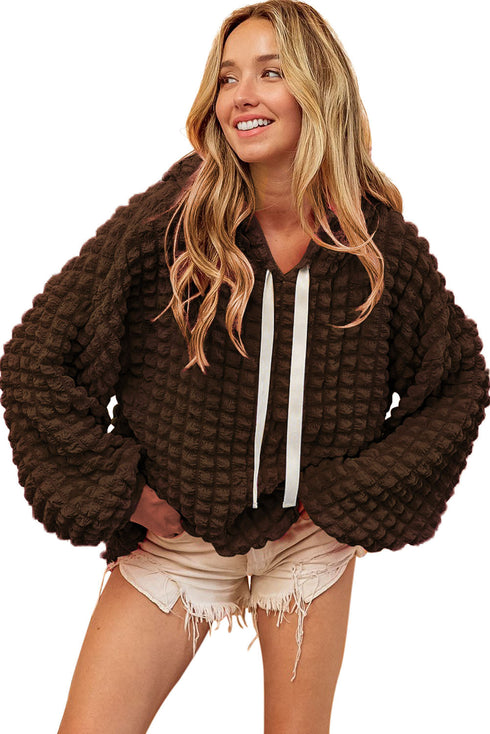 Bubble Textured Waffle Hoodie