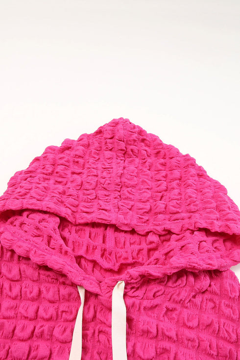 Bubble Textured Waffle Hoodie