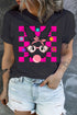 Bubblegum Easter Rabbit Checker Flower Graphic Plus Tee