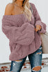 Bubblegum V-Neck Braided Knit Sweater
