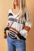 Bubblegum V-Neck Braided Knit Sweater