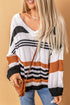 Bubblegum V-Neck Braided Knit Sweater