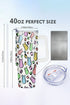 Bunny Pattern Insulated Alloy Travel Tumbler With Handle