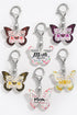 Butterfly Motif Text Print Tassel Keychain