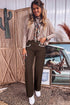 Button Fly Decorative Belt Loops Straight Leg Jeans