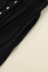Button Front Long Sleeve Textured Mini Dress