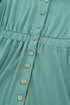 Button Front Long Sleeve Textured Mini Dress