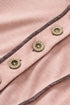 Button Front Princess Seam Exposed Detail Hoodie