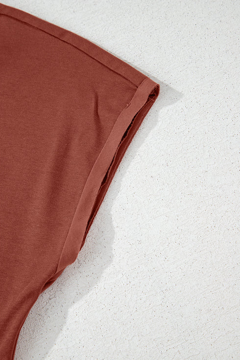 Button Front Ruffle Hem Cotton Peplum Blouse