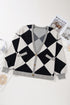 Button Front Striped Relaxed Fit Knit Cardigan
