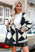 Button Front Striped Relaxed Fit Knit Cardigan