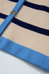 Button Front Striped Relaxed Fit Knit Cardigan
