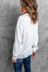 Button Front Turn-Down Neck Knit Top