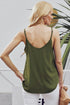 Button Front V Neck Sleeveless Lightweight Stretch Tank Top
