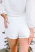 Button Front Waffle Knit Crop Top And Shorts Lounge Set