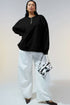 Button Placket Crew Neck Minimalist Inspired Layering Sweatshirt