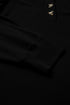 Button Placket Crew Neck Minimalist Inspired Layering Sweatshirt