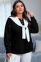 Button Placket Crew Neck Minimalist Inspired Layering Sweatshirt