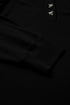 Button Placket Crew Neck Minimalist Inspired Layering Sweatshirt
