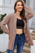 Buttoned Front Drop Shoulder Knitted Cardigan