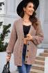 Buttoned Front Drop Shoulder Knitted Cardigan