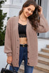 Buttoned Front Drop Shoulder Knitted Cardigan