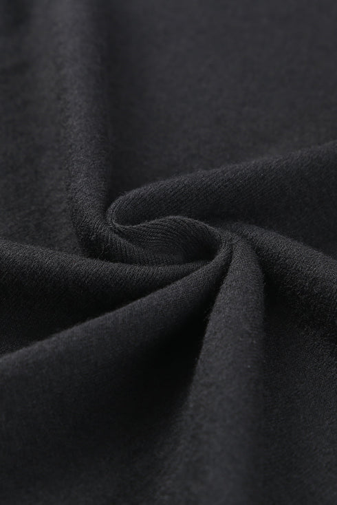 Buttoned High And Low Hem Hoodie