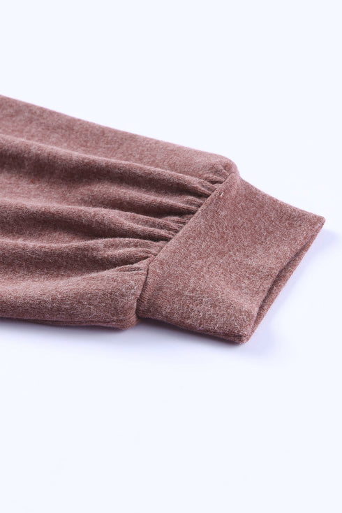 Buttoned High And Low Hem Hoodie