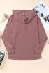 Buttoned High And Low Hem Hoodie