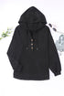 Buttoned High And Low Hem Hoodie