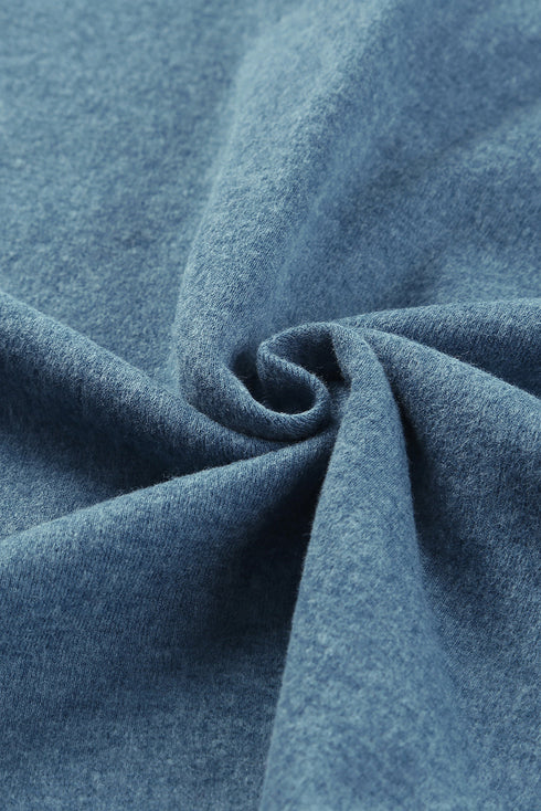 Buttoned High And Low Hem Hoodie