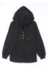 Buttoned High And Low Hem Hoodie