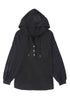 Buttoned High And Low Hem Hoodie
