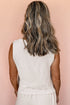 Buttoned V Neck Tank Top Wide Leg Pant Set