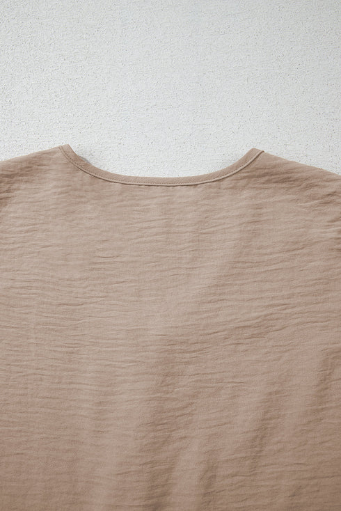 Buttoned Vest Drawstring Wide Leg Pants 2pcs Set